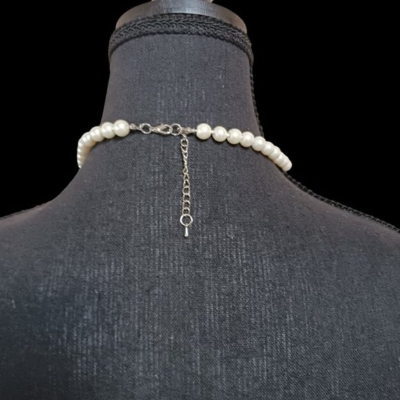 Long Strand Faux Glass Pearl Necklace - Picture 3 of 12